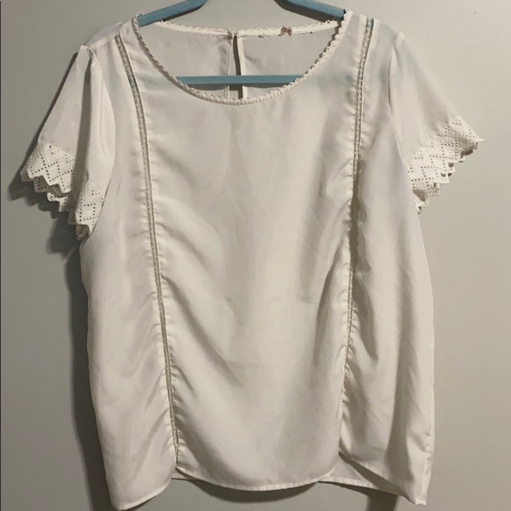 a new day Creme Sheer Blouse